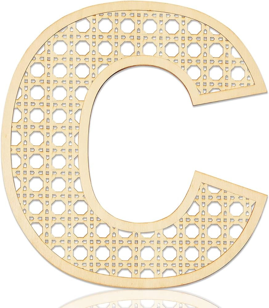 Wooden Rattan Letters for Wall Decor Rustic Wooden Letters 12 Inch Wood Letter Rattan Wall Decor ... | Amazon (US)