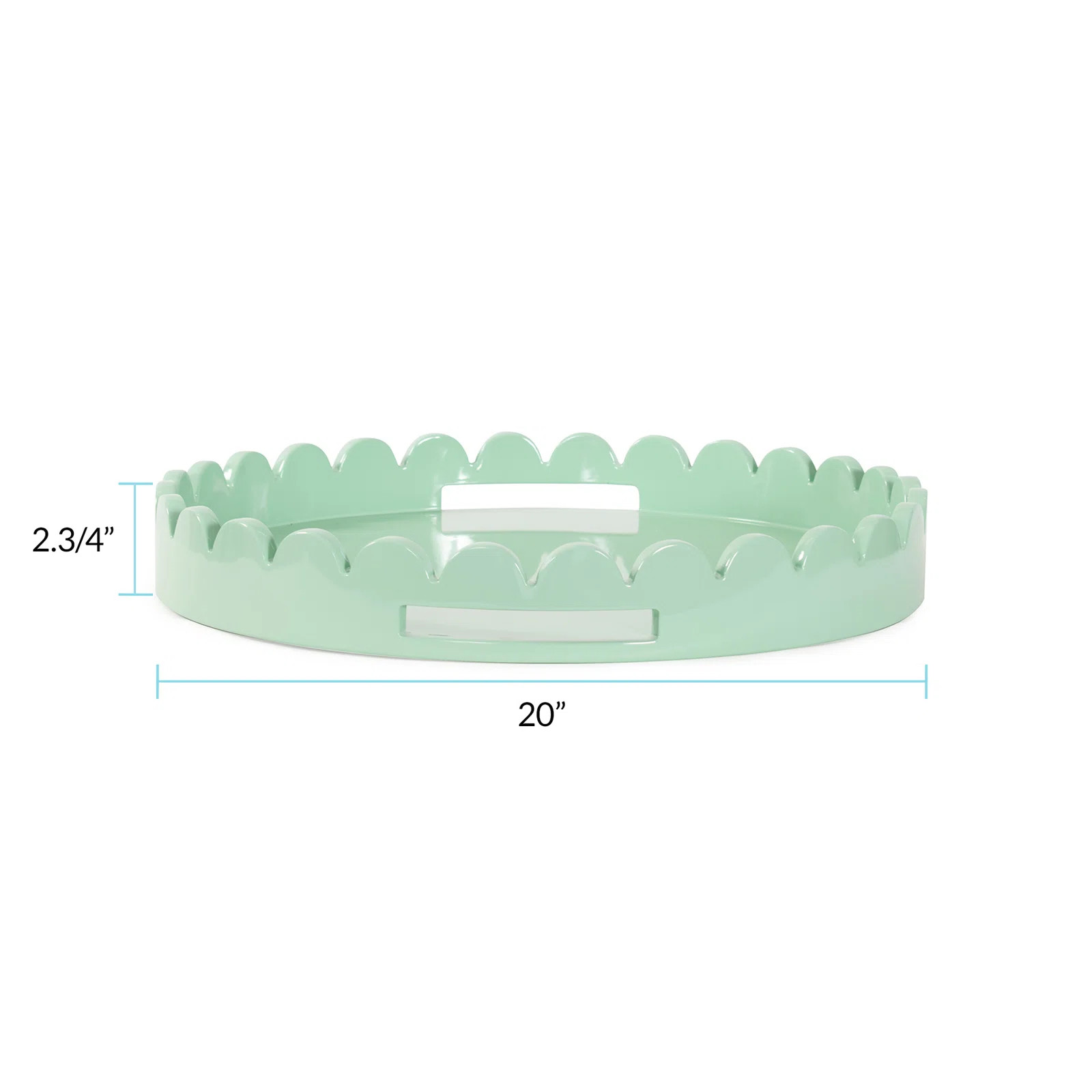 Effa Hand-Crafted Round Scalloped Wood Tray | Wayfair North America