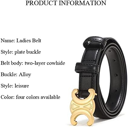 Women's belt fashion hollow buckle belt leather belt for jeans casual pants | Amazon (UK)