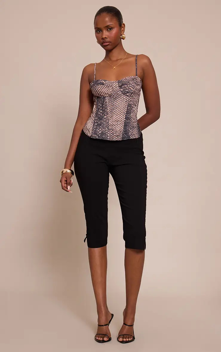 Brown Structured Corset Top | PrettyLittleThing USA | PrettyLittleThing US