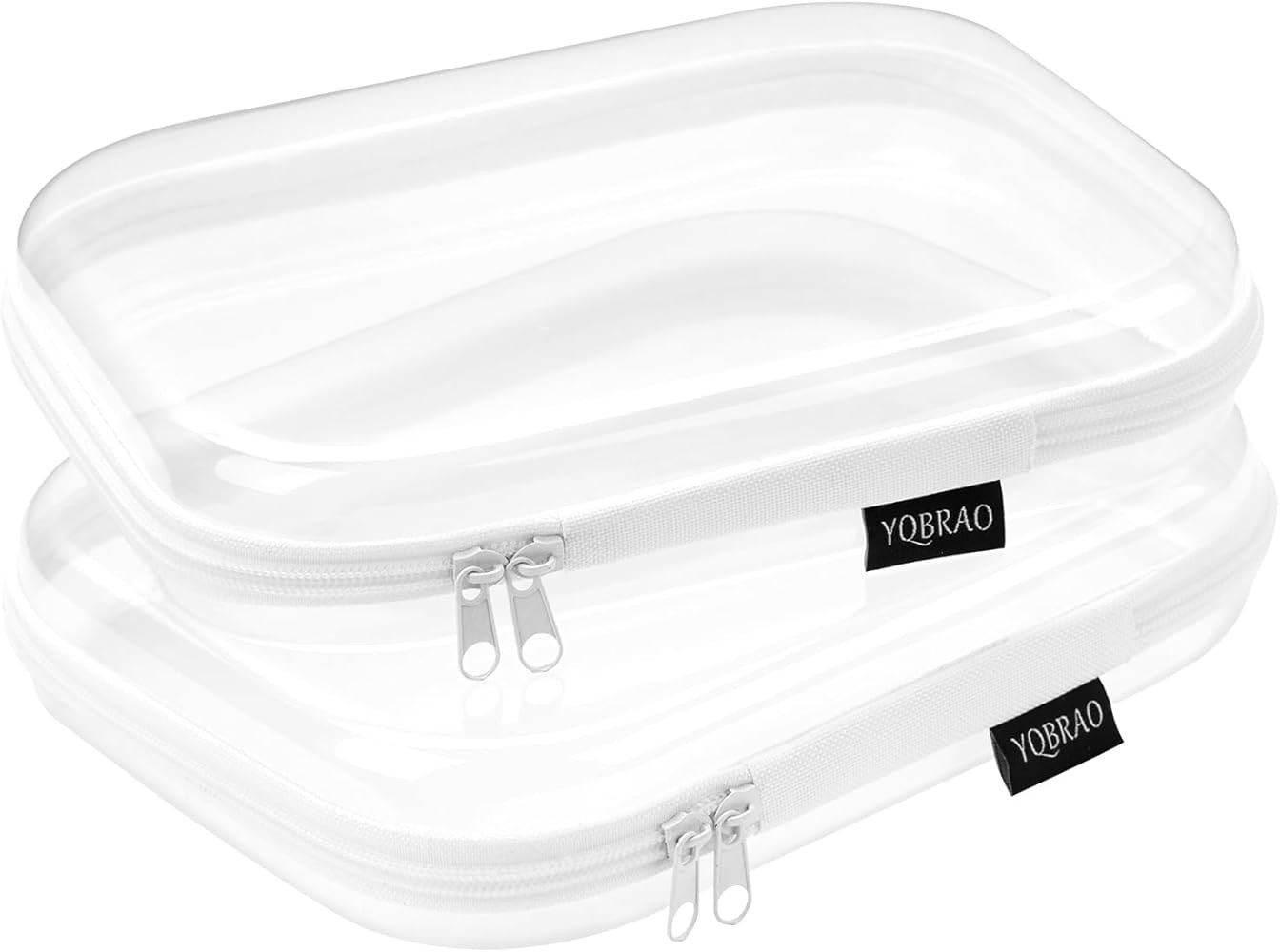 Hard Sided Clear Zipper Case for Storage- Professional-Grade Plastic Clear Zipper Pencil Case,Toy... | Amazon (US)