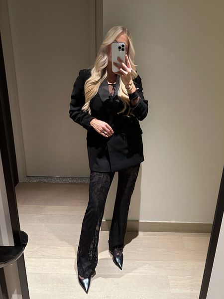 Night out in NYC - Wearing a small in blazer & top, linking similar pants & shoes I layered sheer tights under my pants! #kathleenpost #nightout #nycoutfit

#LTKSeasonal #LTKstyletip #LTKHoliday