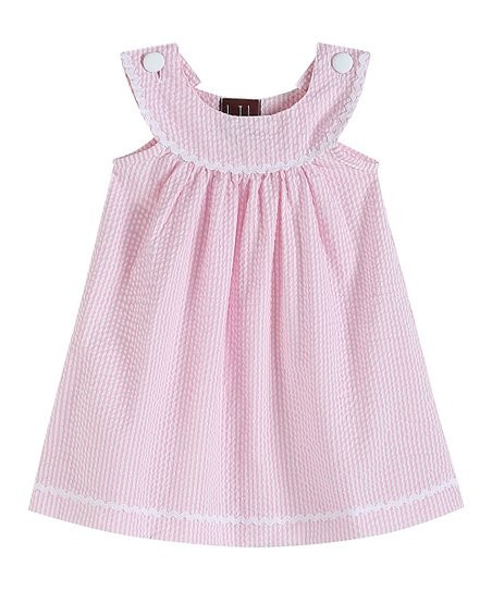 Pink Seersucker Yoke Dress - Infant & Toddler | Zulily