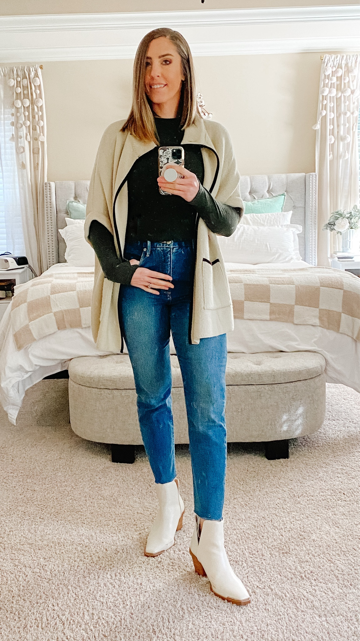 Holiday outfit idea | holidays | Christmas outfit idea | Friendsgiving outfit idea | thanksgiving outfit idea | Kohls fashion | Lauren Conrad | cape coat | Athleta fashion | green long sleeve tshirt | green top | size medium | size M | Yellow Box shoes | white boonies | white valaska cut out booties | fall to winter outfit | fall to winter look | size 8 fashion | size 8 | Tall girl outfit | tall girl fashion | midsize fashion size 8 | midsize | tall fashion | tall women 

#LTKSeasonal #LTKHoliday #LTKstyletip