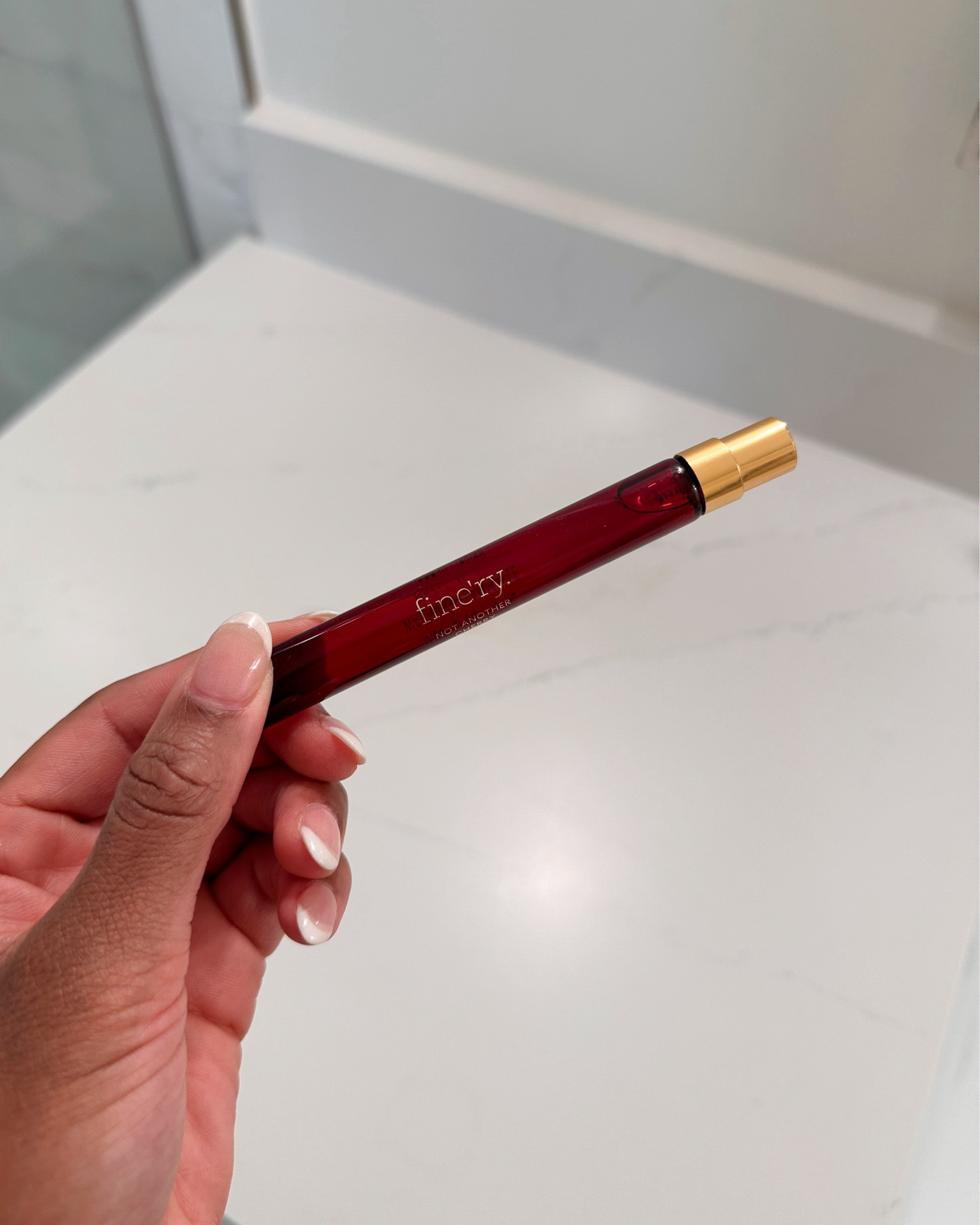 #ad Love this little travel sized bottle of Not Another Cherry by Fine’ry. One of my favorites! 🍒 @target @fineryfragrance #fineryfragrance #fineryperfume #finery #Target #TargetPartner 

#LTKbeauty #LTKSeasonal #LTKfindsunder50