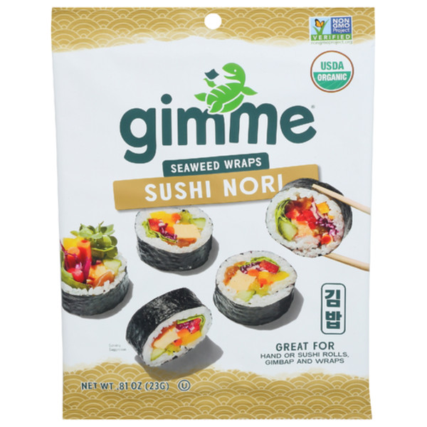 Gimme Health Foods Organic Roasted Seaweed Sushi Nori | Instacart