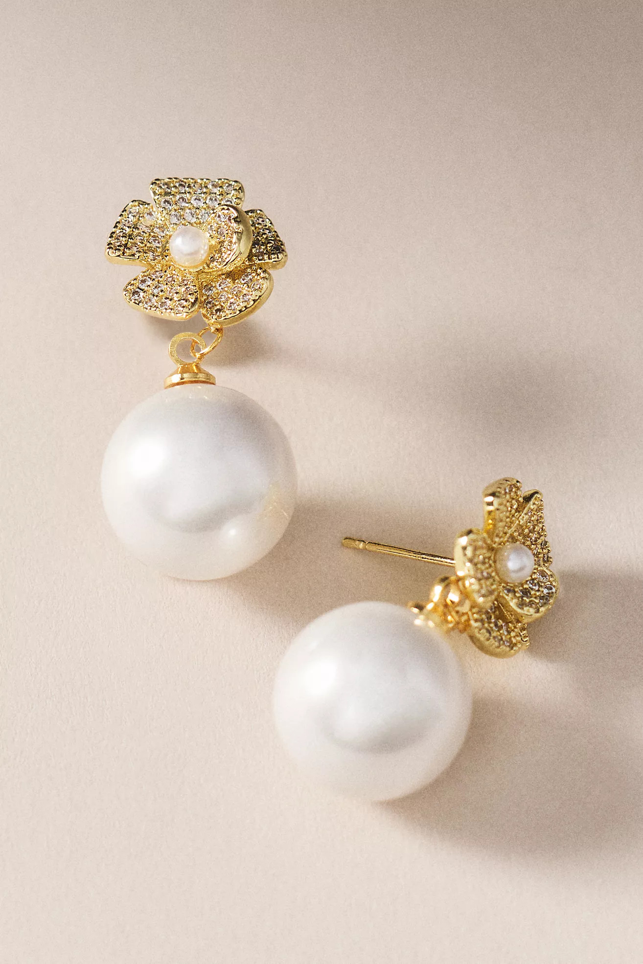 Gemelli Flower Pearl Drop Earrings | Anthropologie (US)