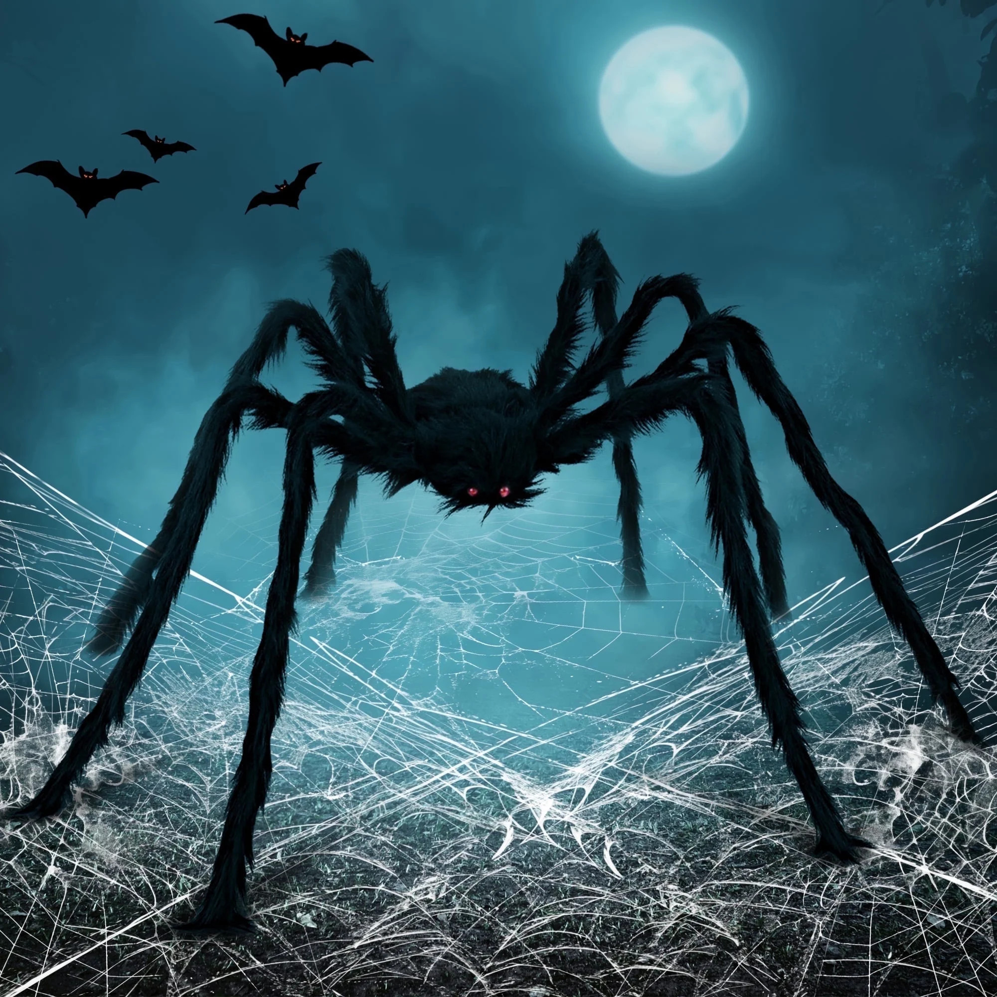 Joyfy 5 ft Giant Spider Halloween Decorations,Scary Spider Halloween Outdoor Party Decorations Pr... | Walmart (US)