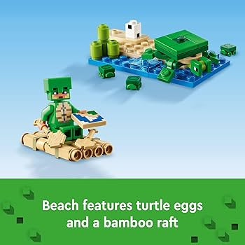 LEGO Minecraft The Turtle Beach House Construction Toy, Minecraft House Building Set with Turtle ... | Amazon (US)