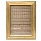 Lawrence Frames Sutter Burnished Picture Frame, 5 by 7-Inch, Gold | Amazon (US)