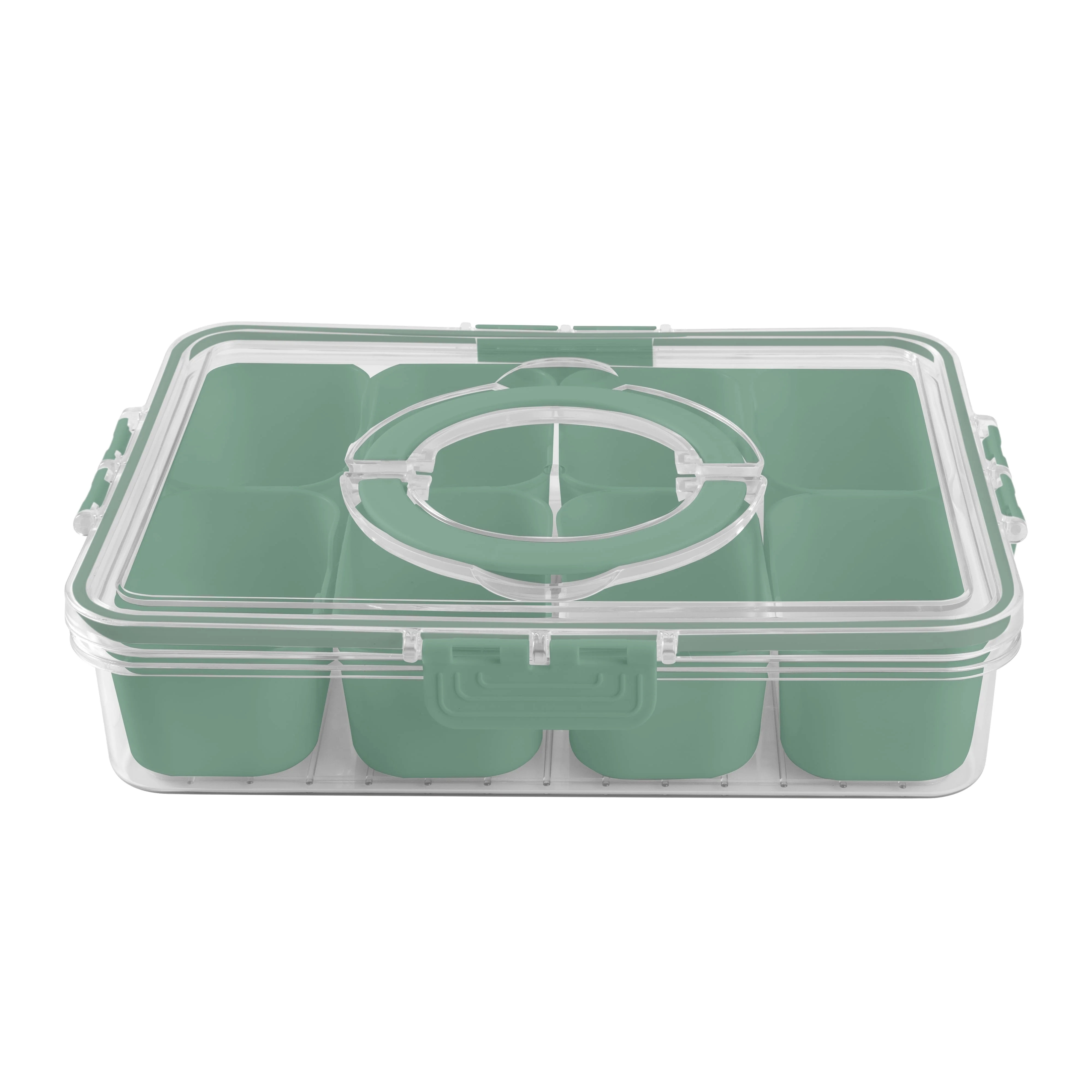 Cook With Color 8-Compartment Snackle Box, Charcuterie Container, Divided Serving Tray with Lid &... | Walmart (US)