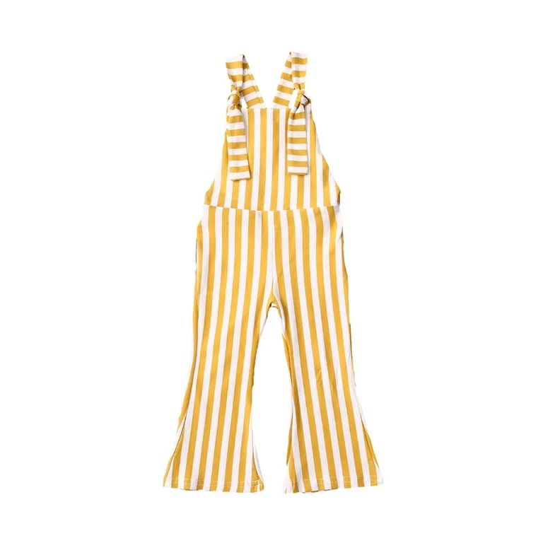Toddler Baby Girl Bell-Bottom Jumpsuit Stripes Overalls Romper Suspender Pants Outfits - Walmart.... | Walmart (US)