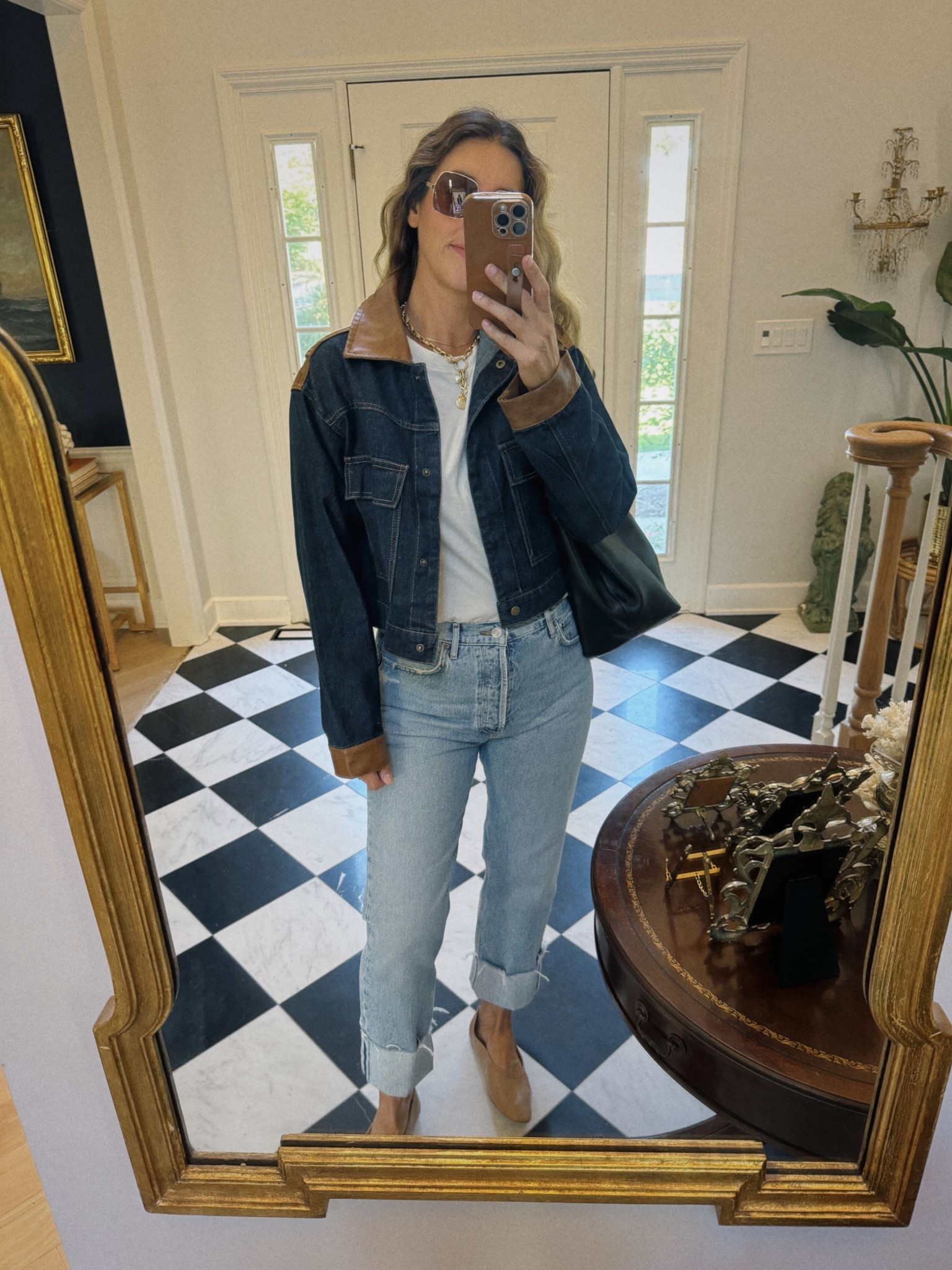 Jeans true to size. Shoes size DOWN. jacket and tee true to size! 

#LTKFindsUnder50 #LTKFindsUnder100 #LTKSeasonal