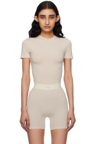 Beige Cotton Jersey T-Shirt | SSENSE