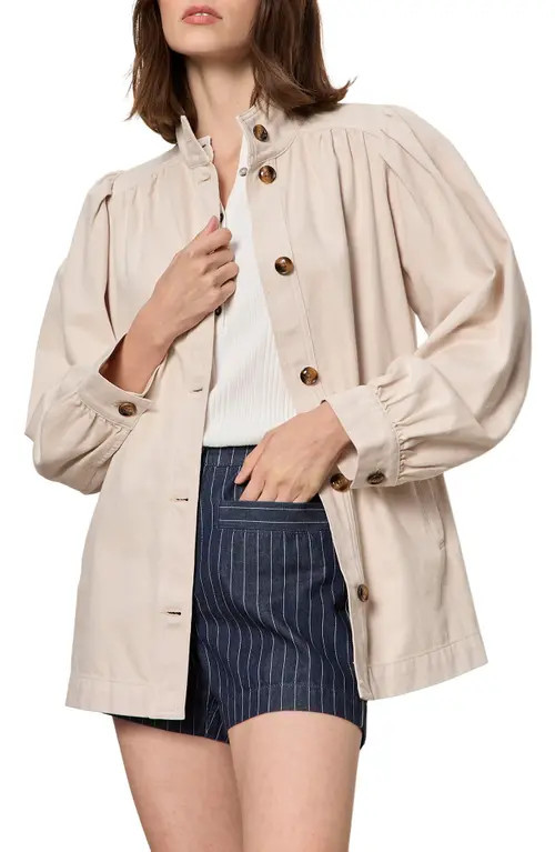 Sanctuary Carrie Cotton Canvas Jacket in Dark Opal White at Nordstrom, Size X-Small | Nordstrom