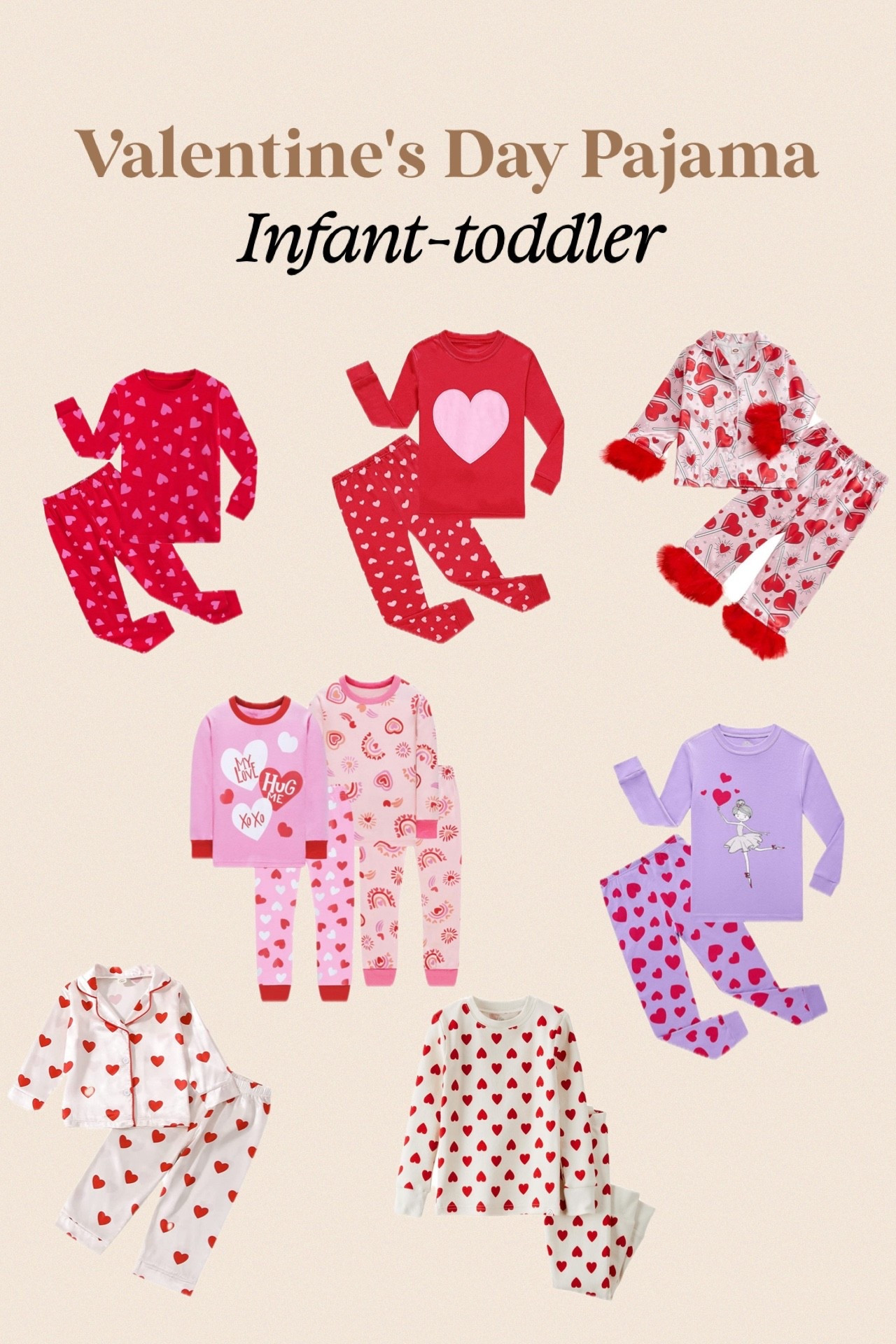 Ready for the sweetest Valentine’s Day yet! ❤️ Found the most adorable heart-print pajamas for infants and toddlers. 💌 Whether you love classic red or pretty pinks and purples, these sets are perfect for those cozy holiday morning photos! 🏹

#ValentinesDay2026 #ToddlerFashion #BabyPajamas #HeartPrint #HolidayPJs #KidsStyle #ValentinesDayGift #LTKkids

#LTKBaby #LTKSeasonal #LTKKids