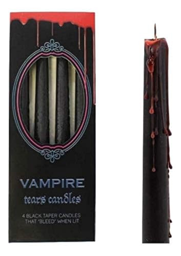 something different Vampire Tears Black Candles - Set of 4 Bleeding Candles - Gothic Rituals Halloween | Amazon (US)