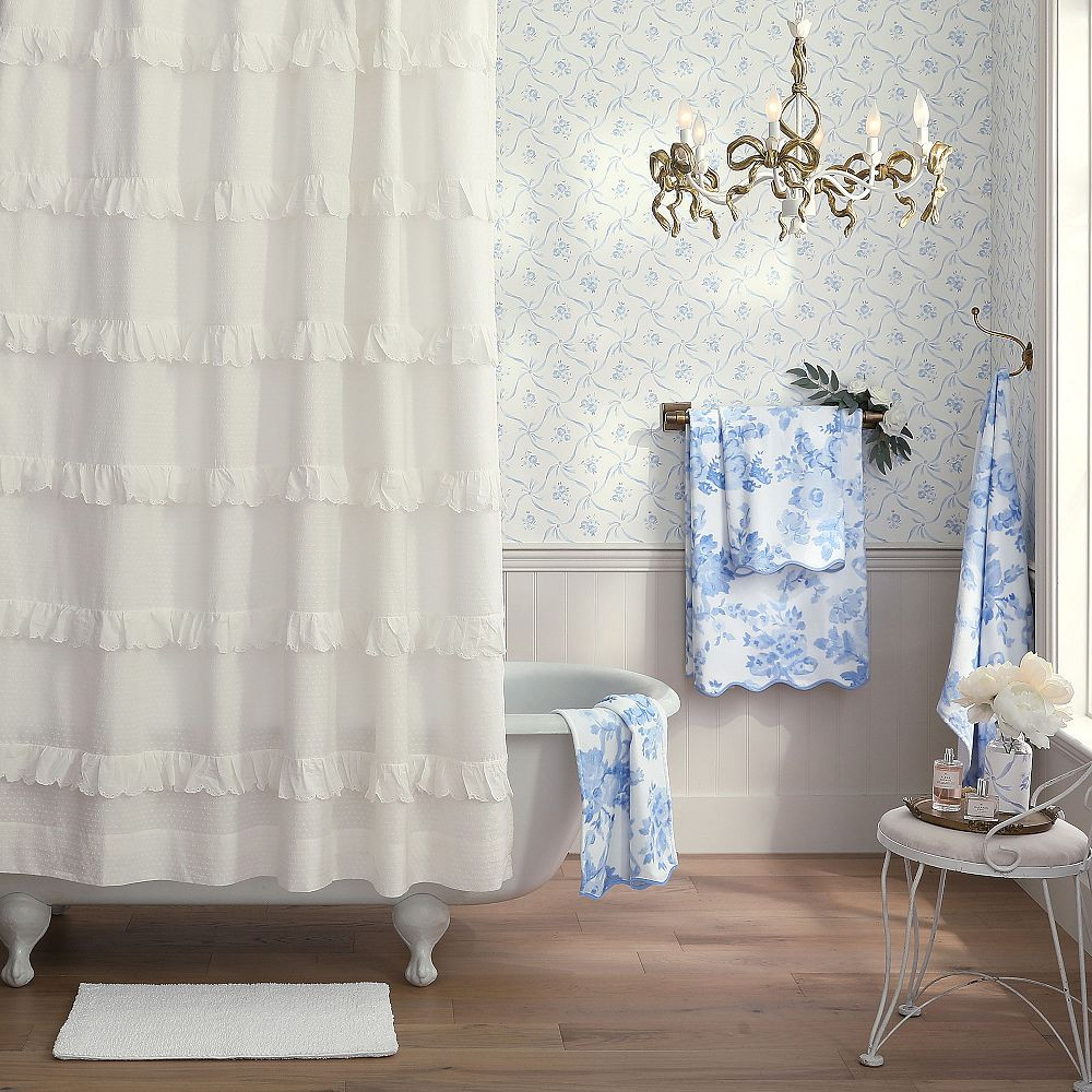 LoveShackFancy Scallop Ruffle Shower Curtain | Pottery Barn Teen