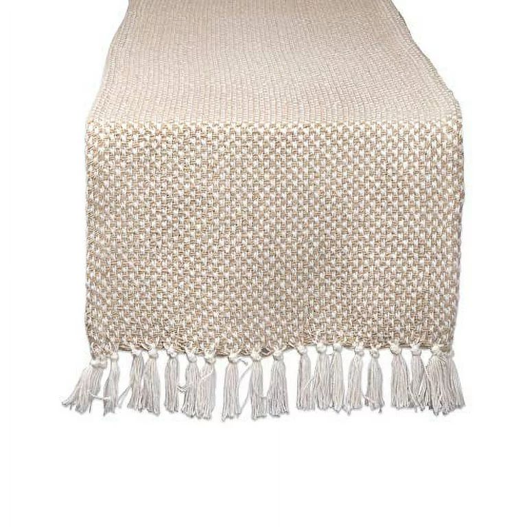 DII Woven Basics Collection 100% Cotton Knit Table Runner, 15x72, Stone | Walmart (US)