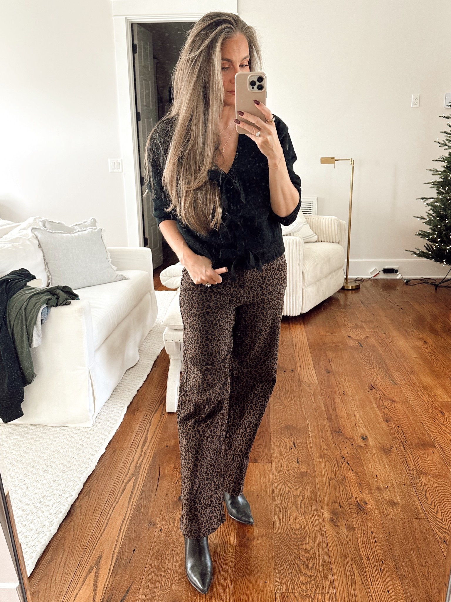 Amazon Black Friday outfit. Sweater under $10 and so comfy! Leopard print jeans are on sale  

#LTKOver40 #LTKSaleAlert #LTKCyberWeek