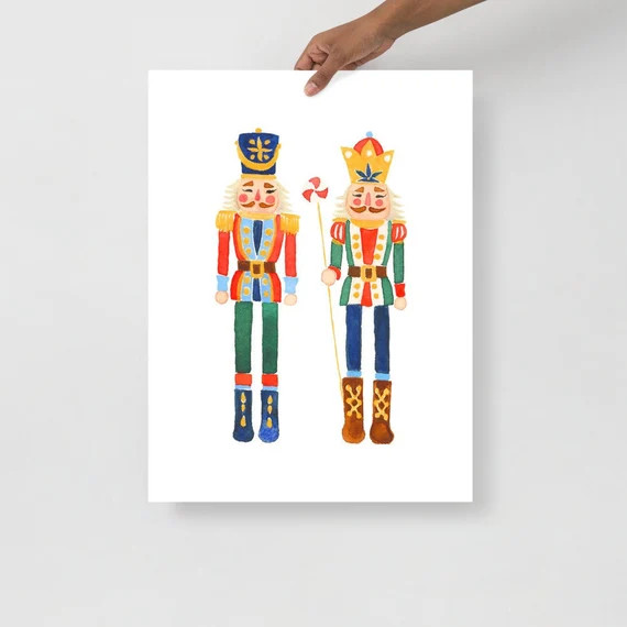 Nutcracker Soldiers Watercolor Art Print | Etsy (US)