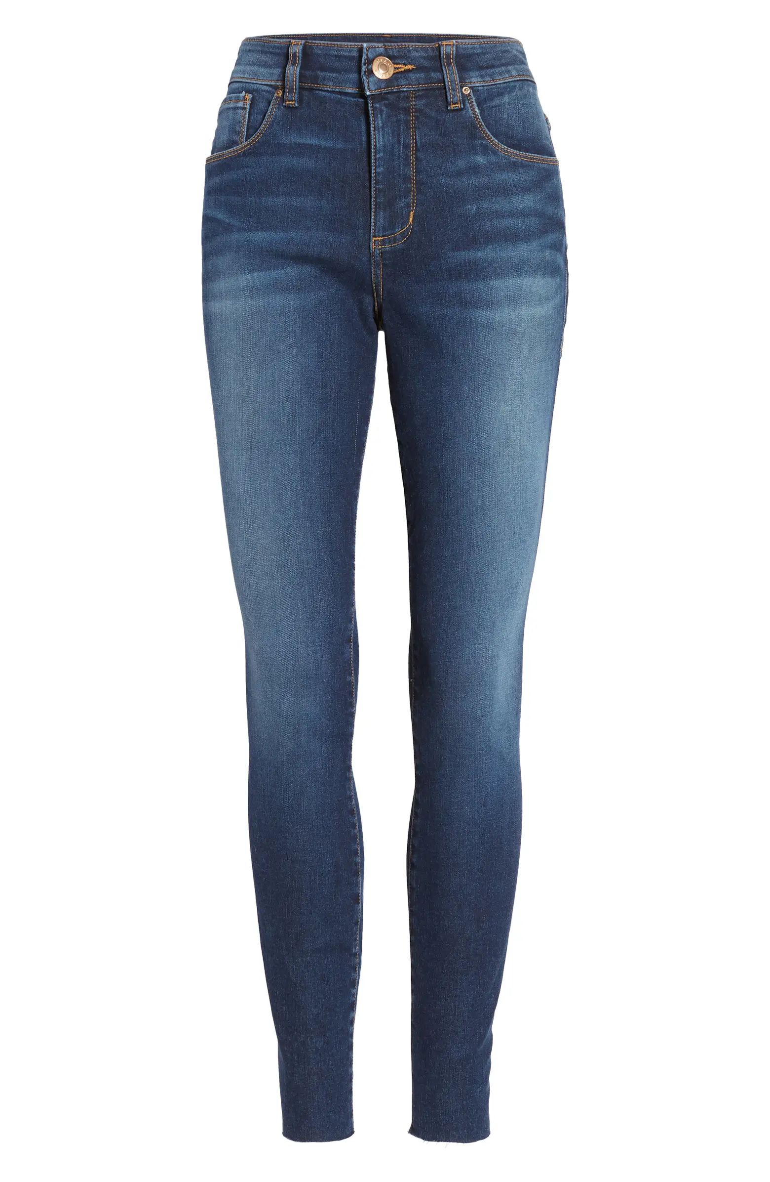 Ellie Raw Hem High Waist Skinny Jeans | Nordstrom