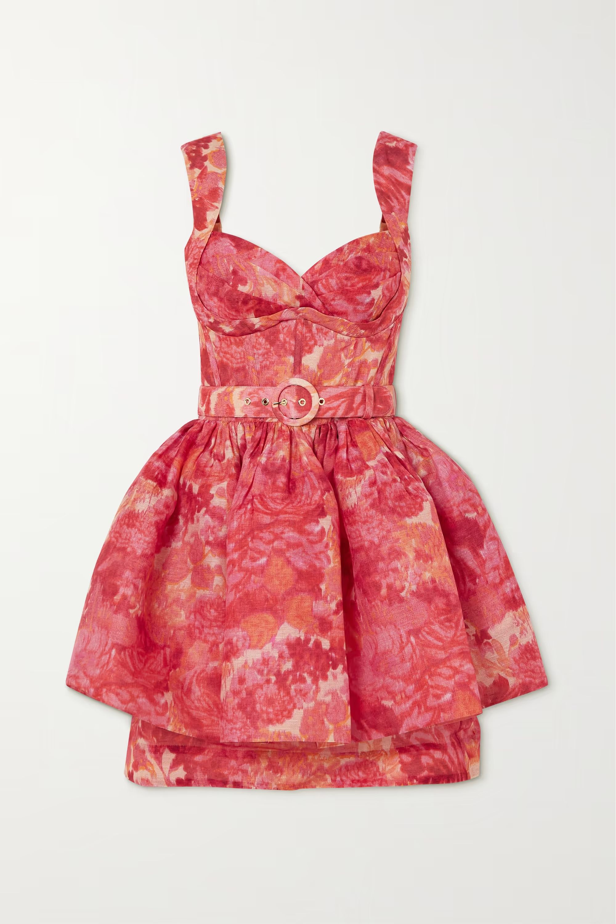 ZIMMERMANNHigh Tide floral-print linen and silk-blend mini dress | NET-A-PORTER (US)