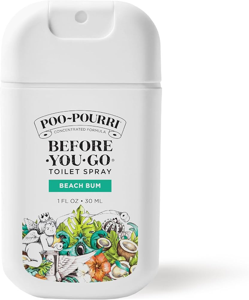 Poo-Pourri Before-You-Go Toilet Spray, Beach Bum, 1 Fl Oz Pocket Travel Size - Coconut, Orchid an... | Amazon (US)