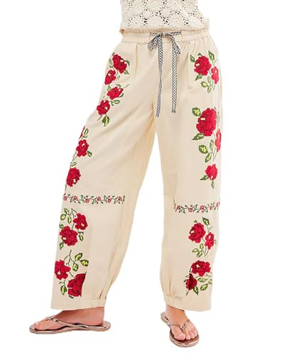 Kedera Mid Rise Barrel Jeans for Women Embroidered Wide Leg Denim Pants Boyfriend Baggy Jeans wit... | Amazon (US)