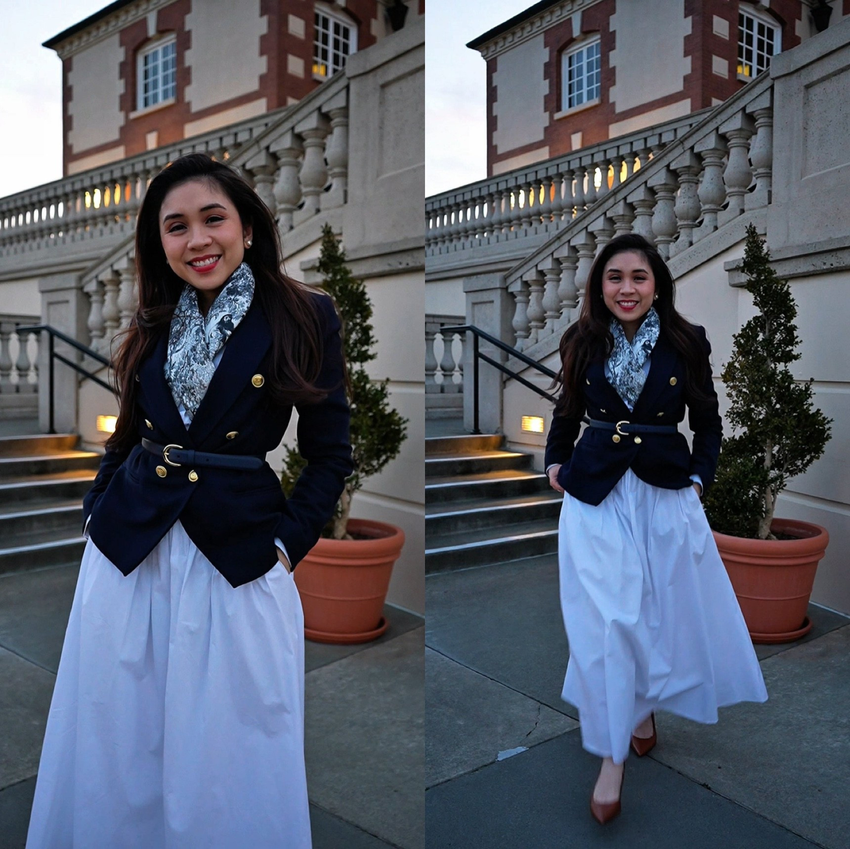Elegant scarf styling 

#LTKootd
