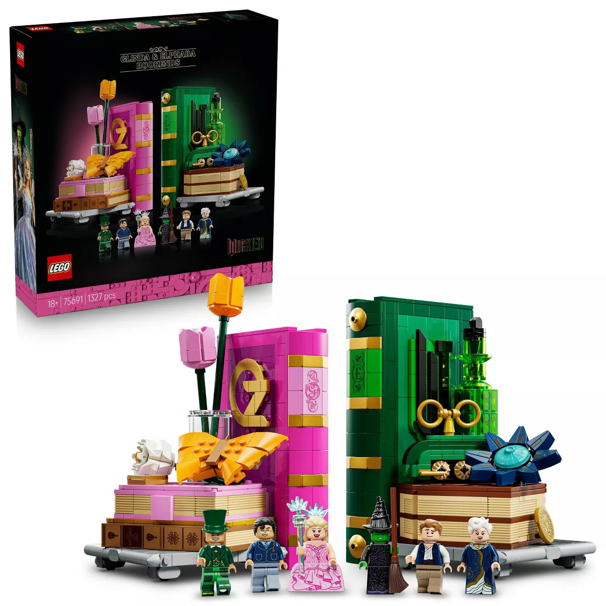 LEGO Wicked Glinda & Elphaba Bookends for Shelves Fantasy Gift 75691 | Target