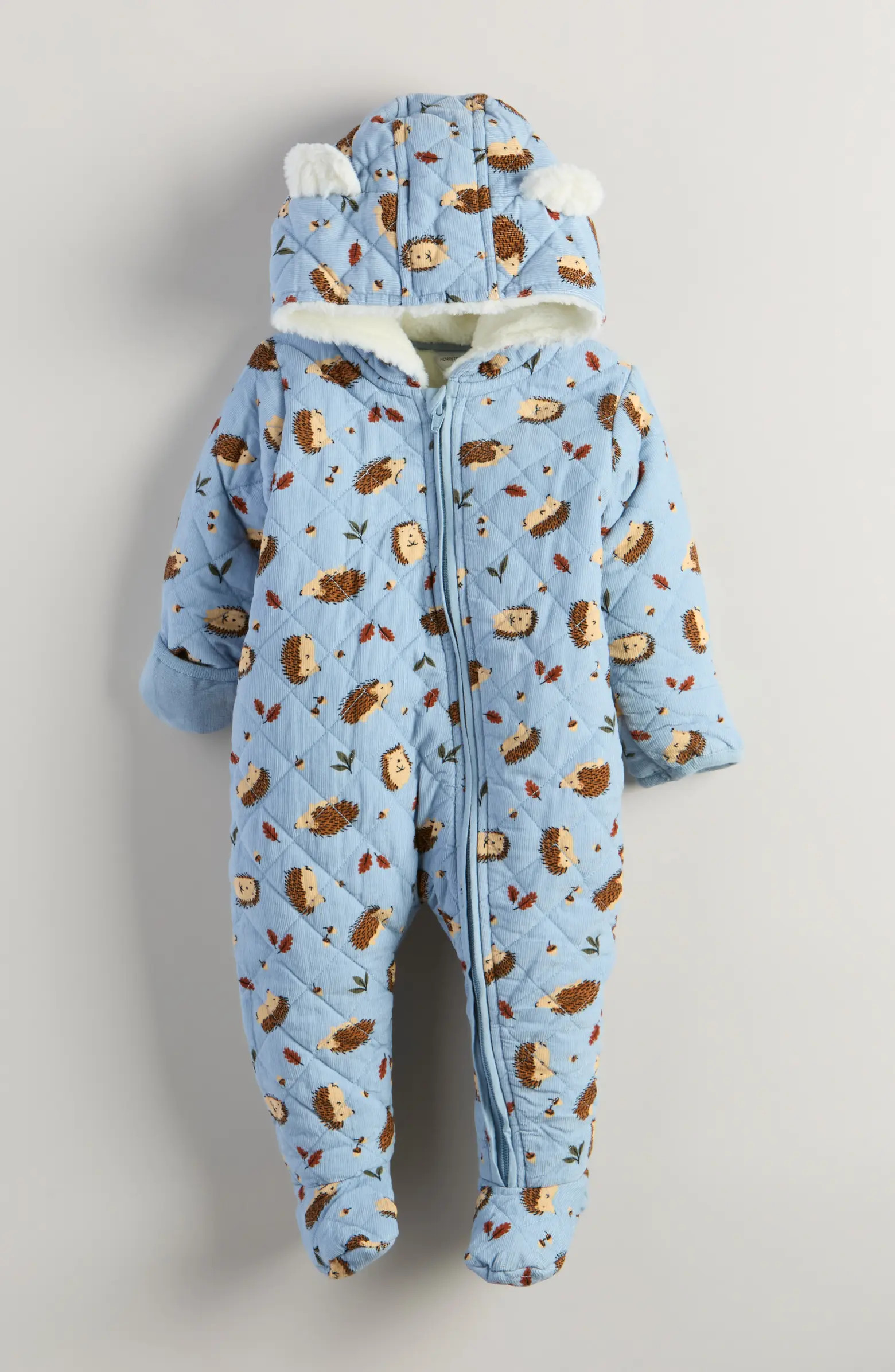 Nordstrom Ear Appliqué Quilted Faux Fur Lined Hooded Bunting | Nordstrom | Nordstrom