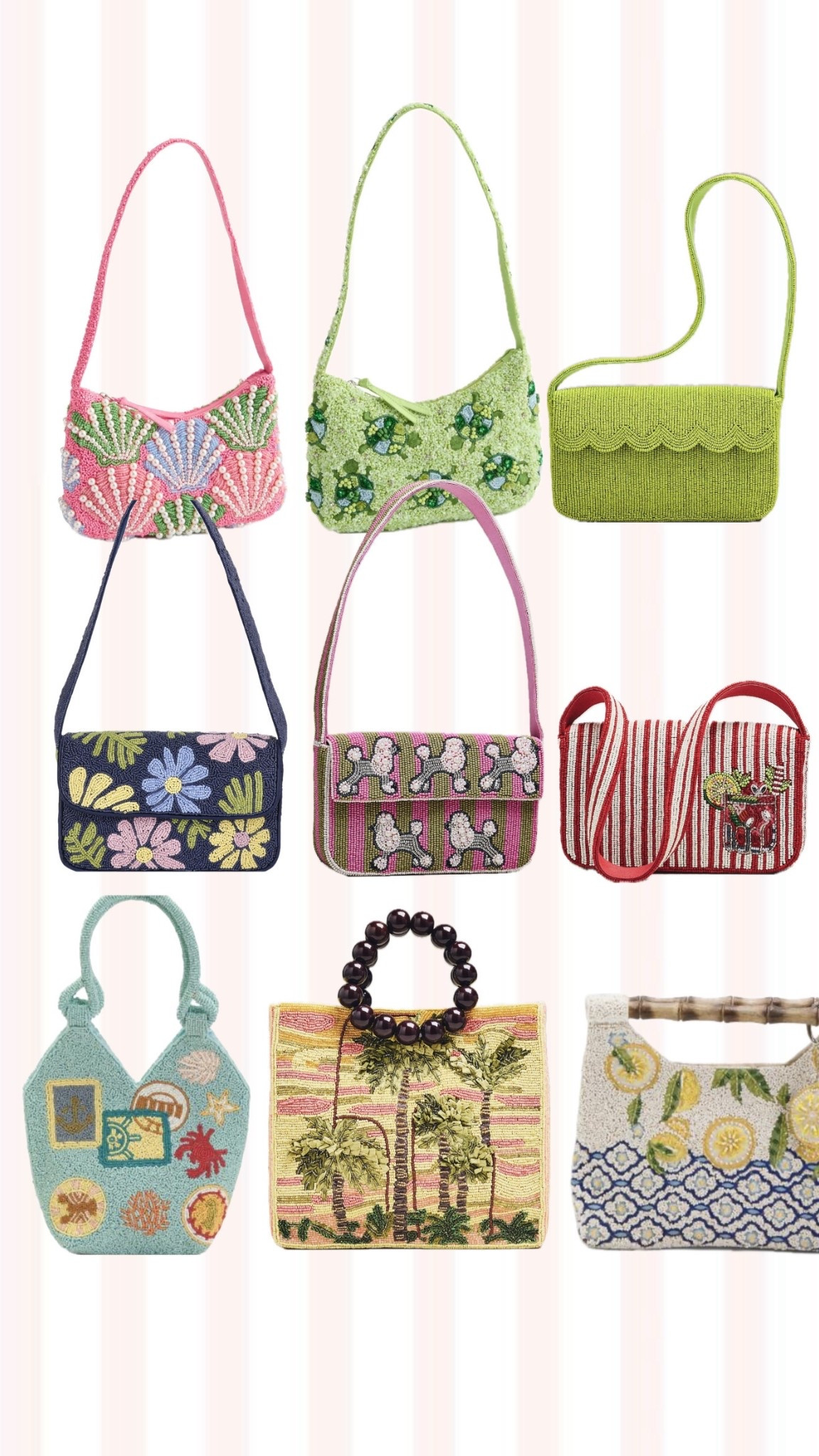 How CUTE are these! Perfect for summer! These would be so fun to collect — 1 each year 🌸🍋‍🟩☀️🌷🤭 #bags #purse 