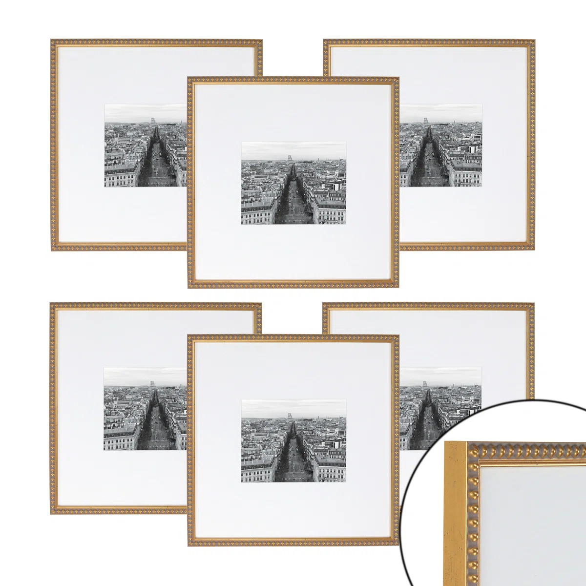 Wood Picture Frame - Set of 6 with Mat | Wayfair North America