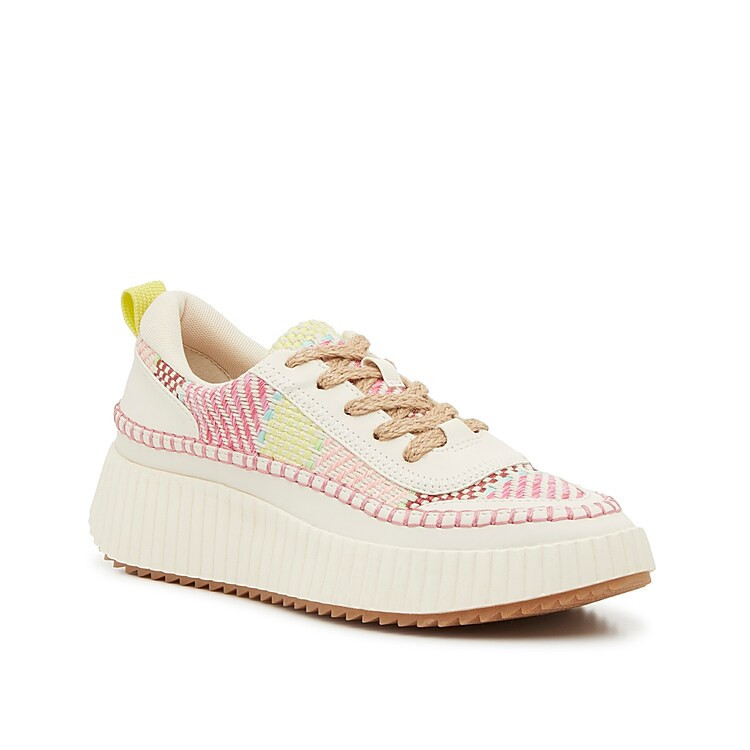 Dolce Vita Daran Wedge Sneaker | Women's | Beige/Pink/Multicolor | Size 6.5 | Sneakers | Wedge | DSW