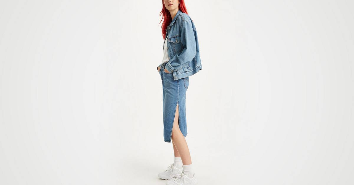 Side Slit Skirt - Medium Wash | Levi's® US | LEVI'S (US)