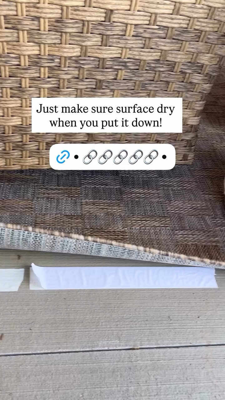 Just make sure surface dry when you put it down!

#LTKHome #LTKSpringSale #LTKmomlife