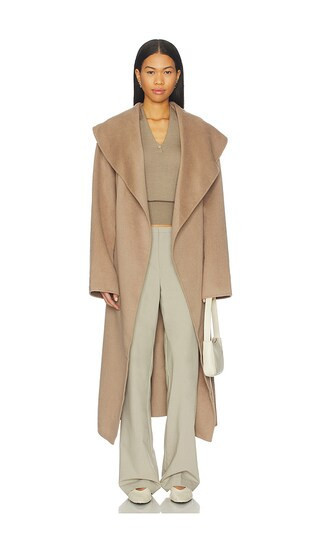 Lovers and Friends x Christina Elezaj Noor Coat in Taupe. - size L | Revolve Clothing (Global)