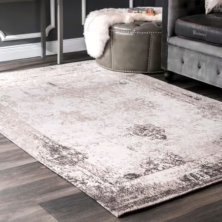 Gray Faded Abstract 2' x 3' Area Rug | Rugs USA