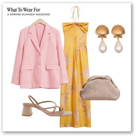 Wedding guest outfit 💛

Yellow midi dress, florals, pink blazer, heeled sandals, clutch bag

#LTKwedding #LTKstyletip #LTKeurope