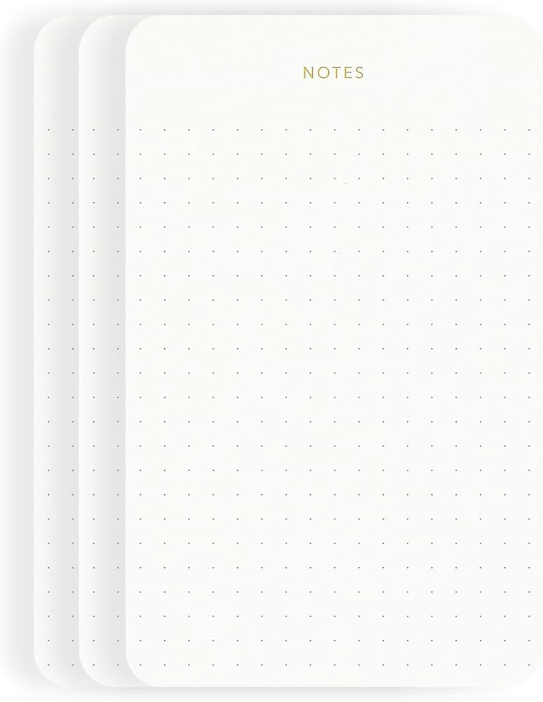Elegant Desk Notepads for Professionals, Executive's Memo Pads, Minimalist, Gold Foiled, Dotted L... | Amazon (US)