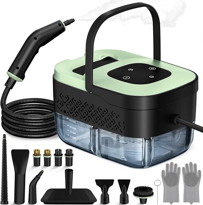 Steam Cleaner, Portable Steamer for Cleaning with 16pcs Accessories, 6-Level Adjustable, 15s Heat... | Amazon (US)
