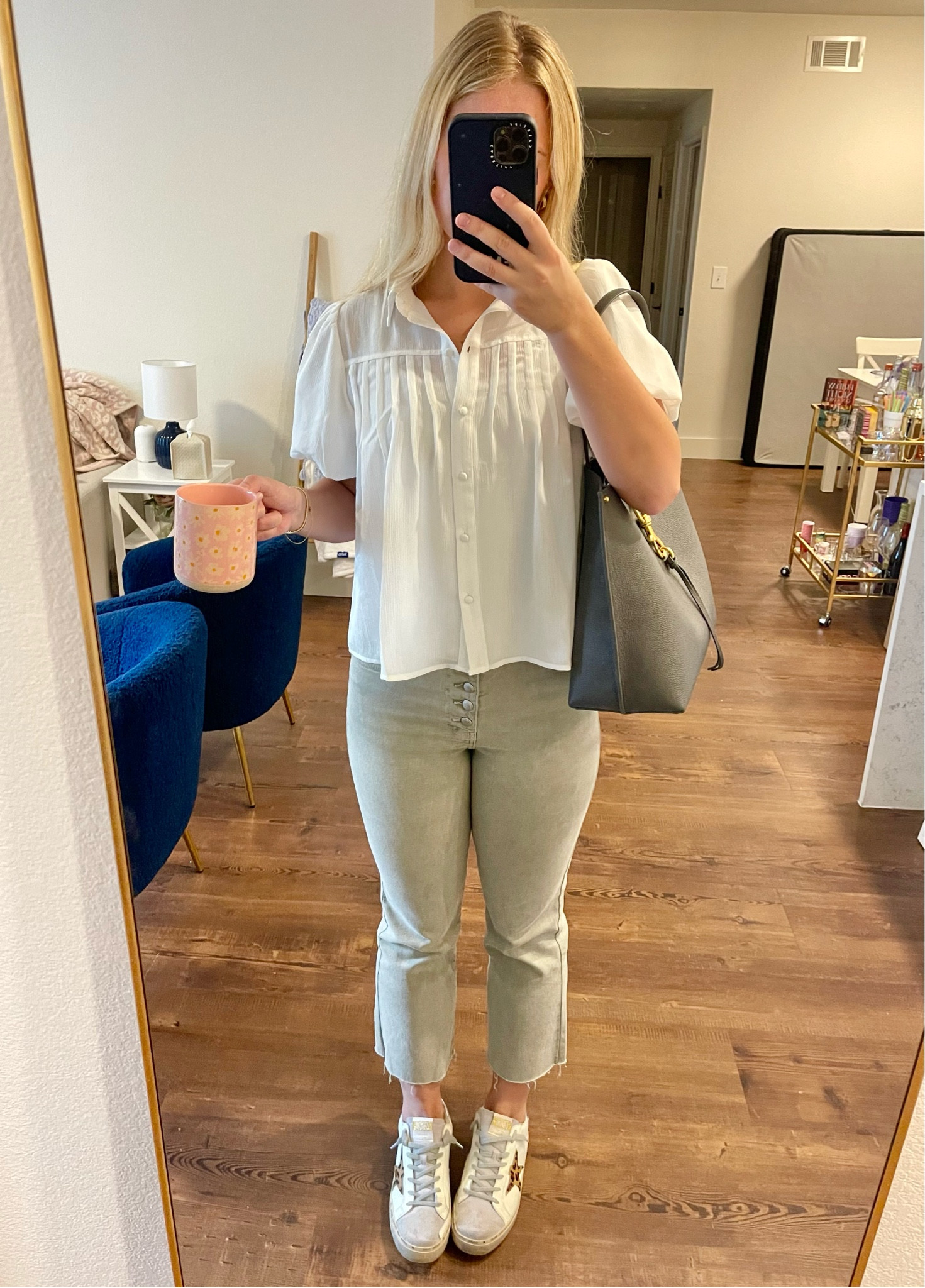 Casual Friday 😃



Casual work outfit
Business casual
Work outfit
Green jeans
Flare jeans
High waisted jeans
White blouse
Work tops
Lulus
Zara
Pleated blouse
Short sleeve blouse
Golden goose sneakers
Ggdb sneakers
Leopard print sneakers
White sneakers
Cheetah print sneakers
Work bag
Work tote
Tote bag
Rebecca minkoff
Casual outfit
Business outfit


#LTKWorkwear #LTKStyleTip #LTKOver40