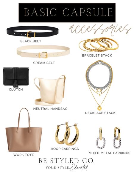 Spring basics- accessories - capsule wardrobe - belts - jewelry - purses 

#LTKGiftGuide #LTKstyletip #LTKSpringSale