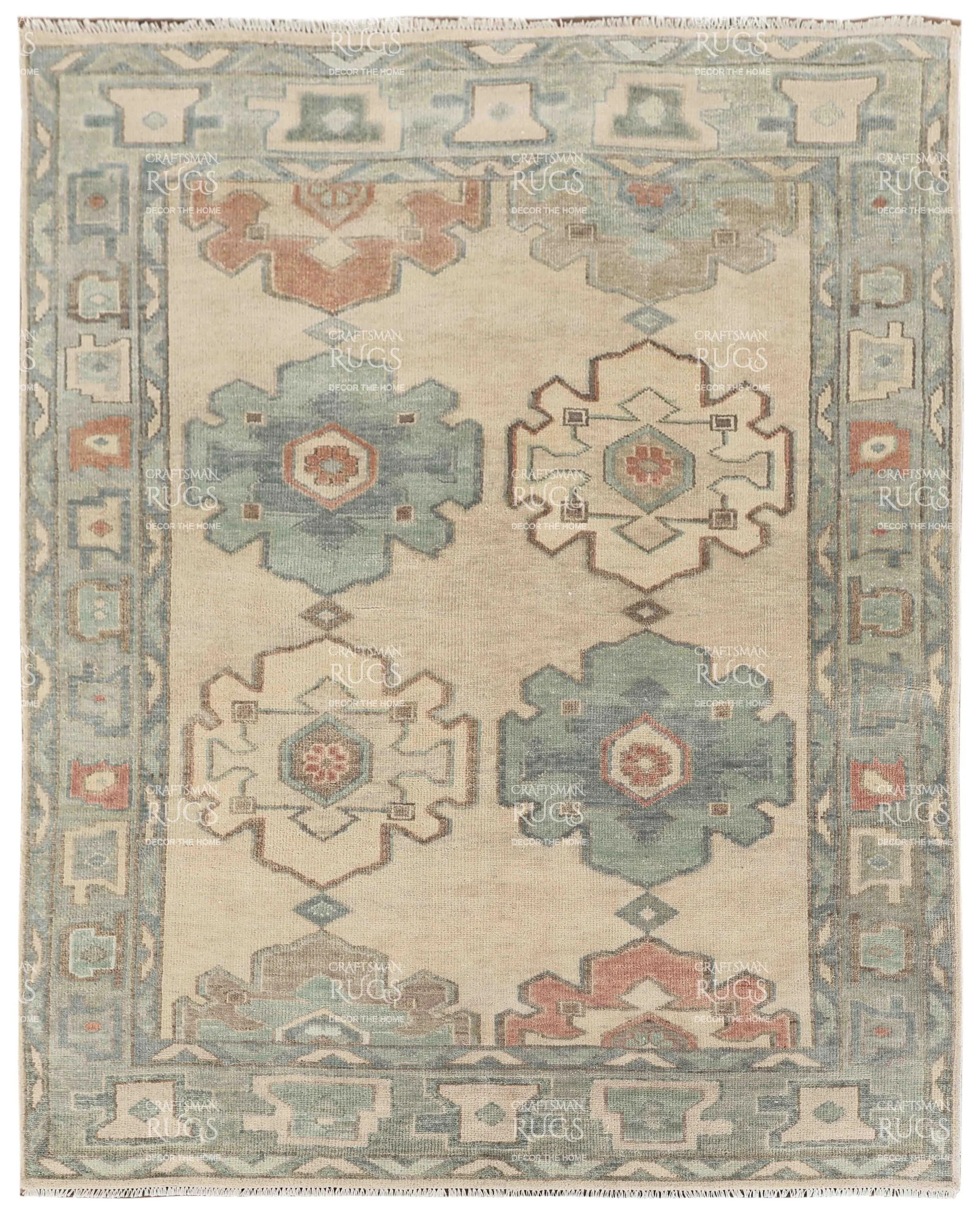 Beige Oushak style Hand Knotted Rug 4x6, 5x8, 6x9, 8x10, 9x12, 10x14 ft Handmade Rugs for Living Room - Antique Style Contemporary rug | Etsy (Global)