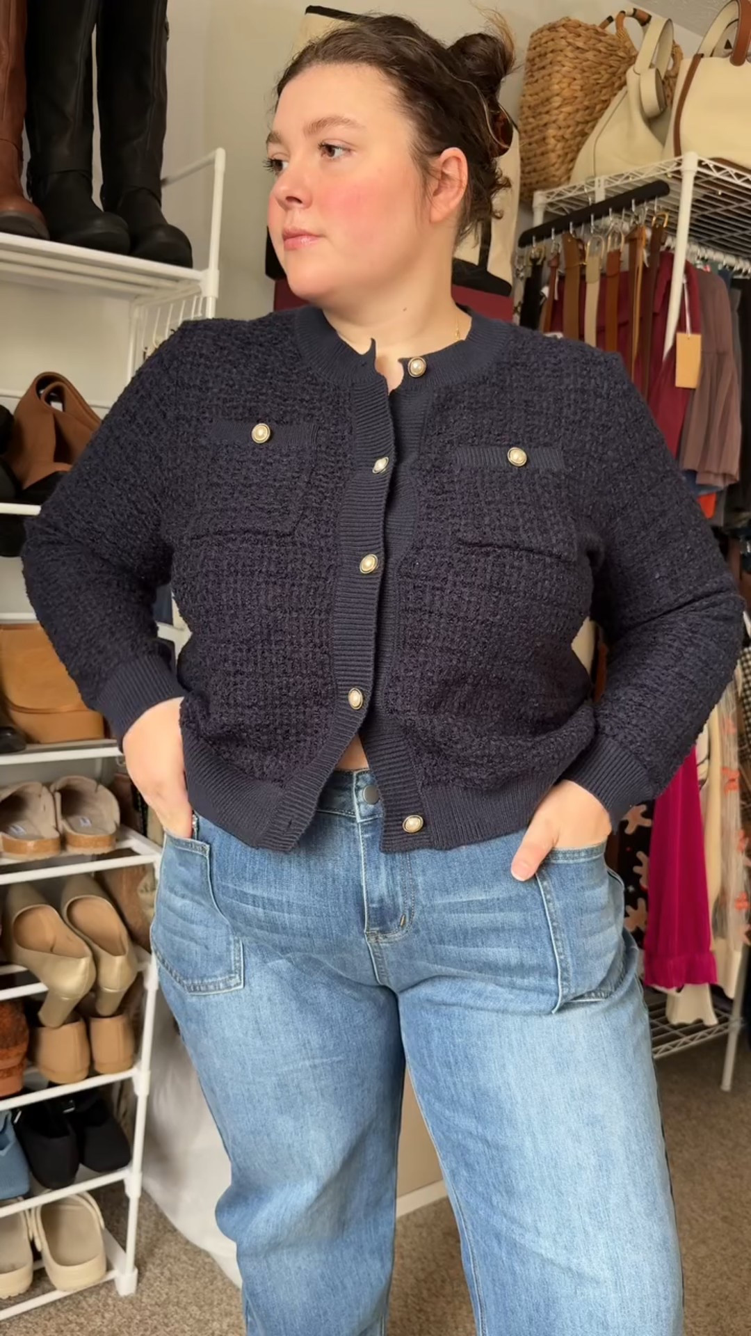 It’s definitely giving Emily Gilmore ✨ #cardigan #sweater #tweedcardigan #knitcardigan #TikTokShopCreatorPicks

#LTKPlusSize #LTKSaleAlert