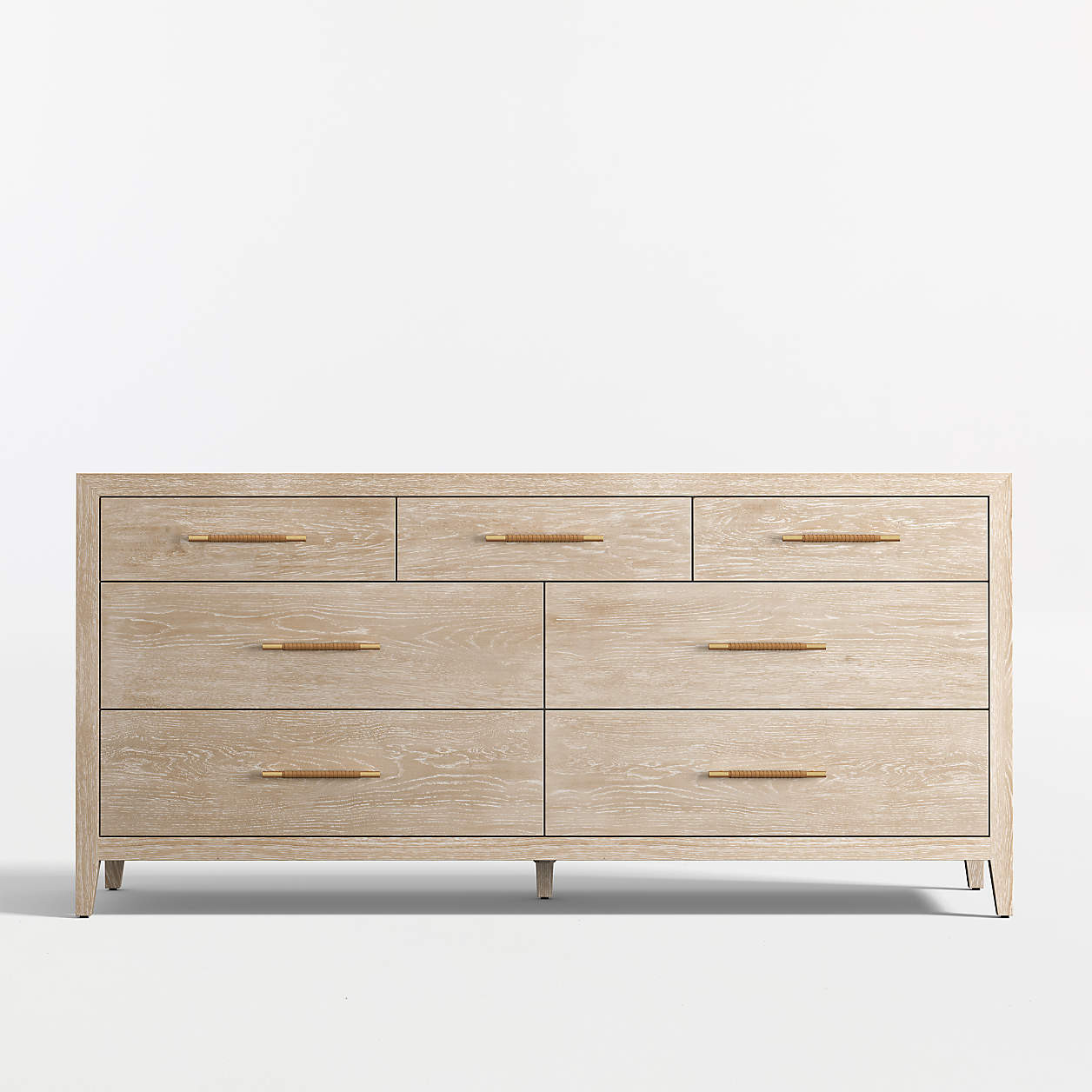 Clairemont 72" Natural Oak Wood 7-Drawer Dresser | Crate & Barrel | Crate & Barrel
