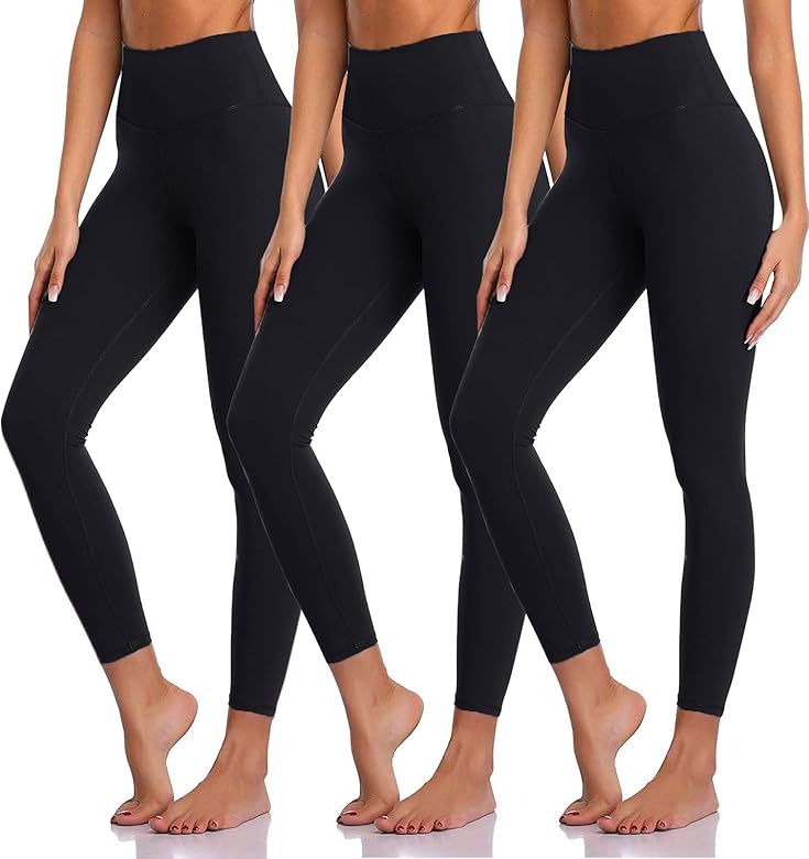 High Waisted Leggings for Women Yoga Tummy Control Workout Leggings Pack Soft Running Exercise Sp... | Amazon (US)