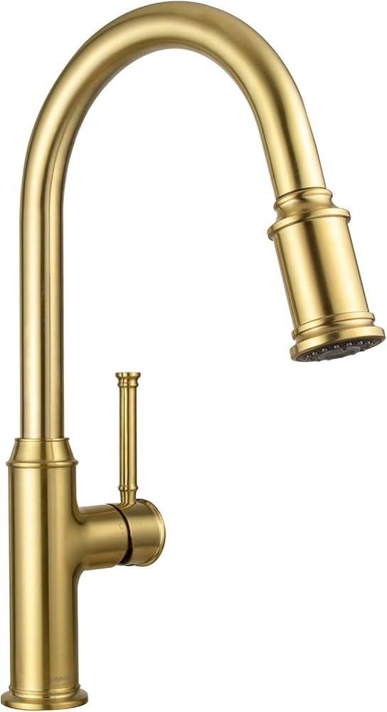 Lava Odoro Curtura Brushed Gold Kitchen Faucet with Pull Down Sprayer, Single Handle Gold Kitchen... | Amazon (US)