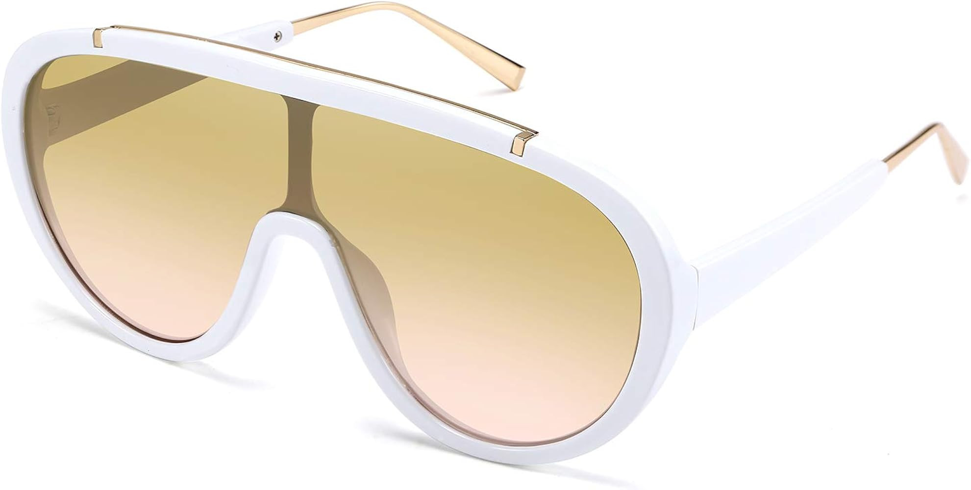 Oversized One Piece Sunglasses Women Men Fahion Siamese Lenses Retro Design B2580 | Amazon (US)